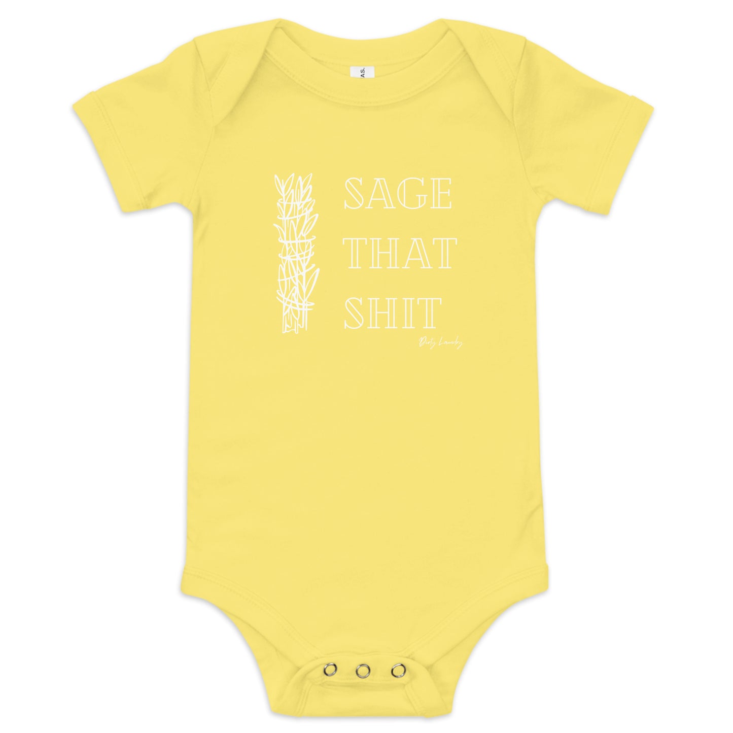 Baby short sleeve one piece Yellow