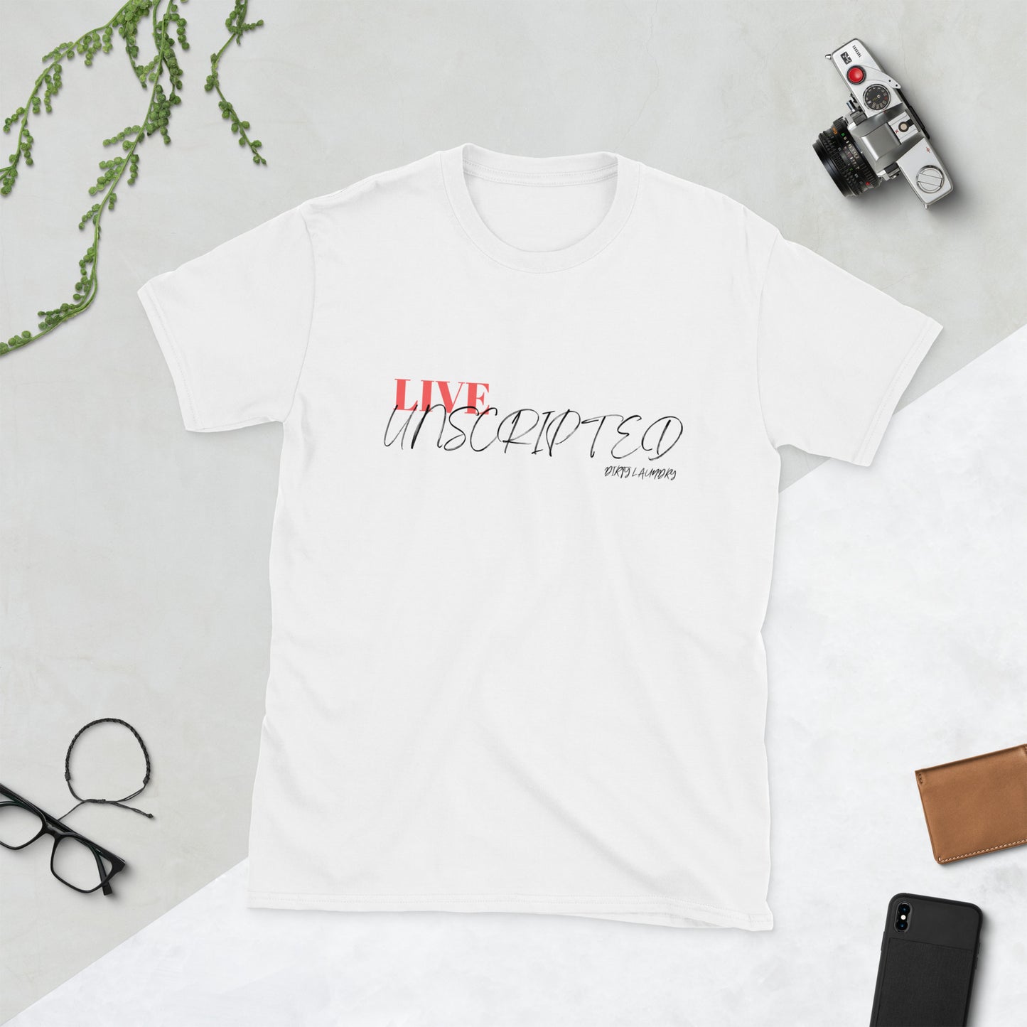 Authentic AF – Live Unscripted Short-Sleeve Unisex T-Shirt