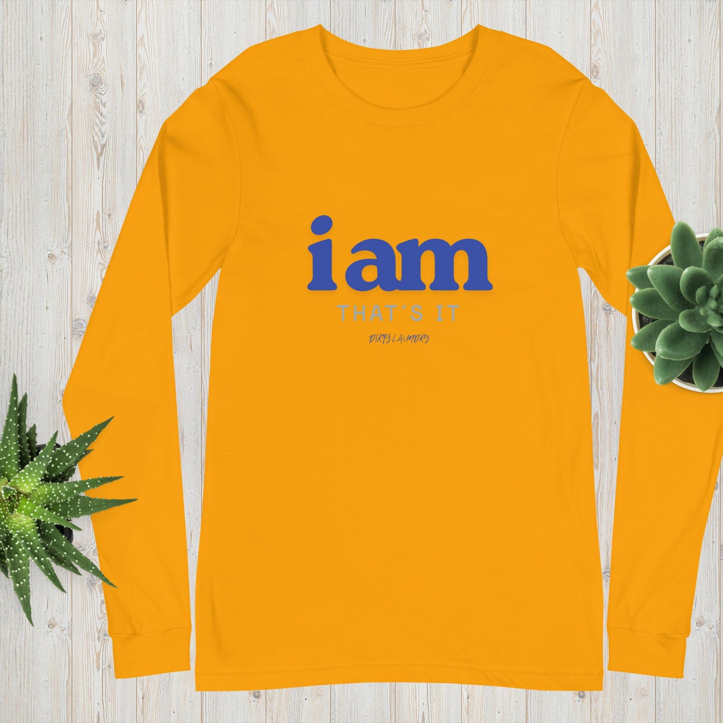 I AM - Self Aware Unisex Long Sleeve Tee Gold