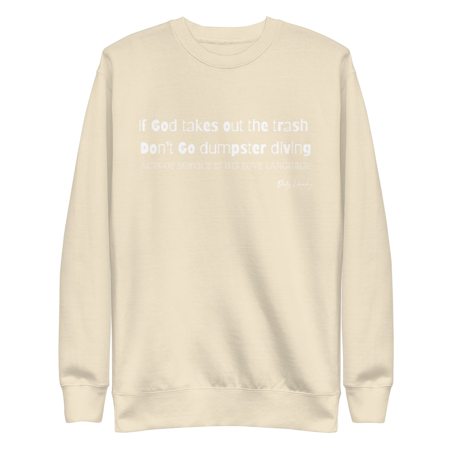 Acts of Service Unisex Premium Sweatshirt. Bone