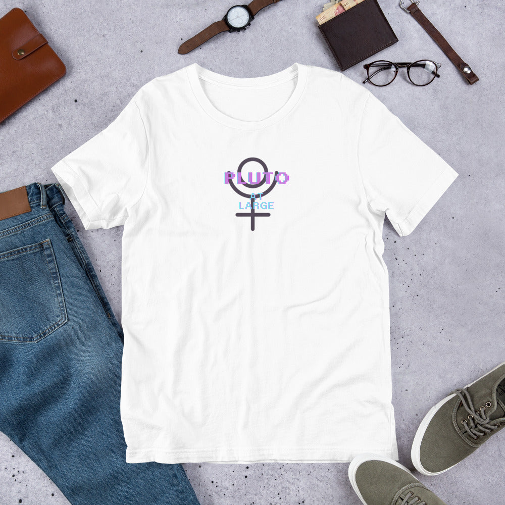 Pluto At Large Unisex t-shirt. White