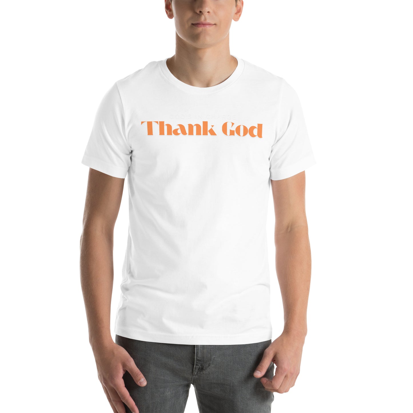 Thank GOD Unisex t-shirt. White