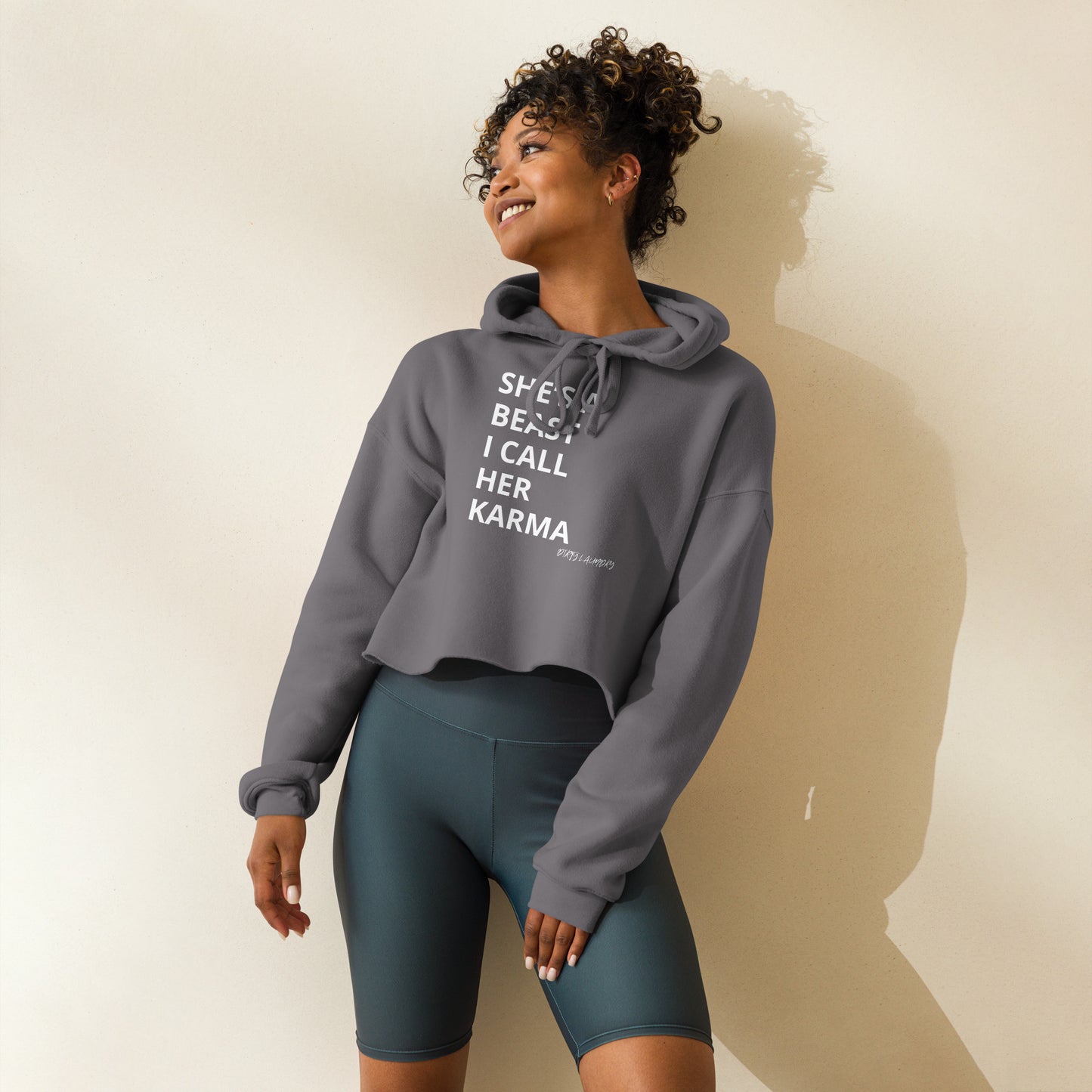 Karma - Crop Hoodie -Soft AF Storm