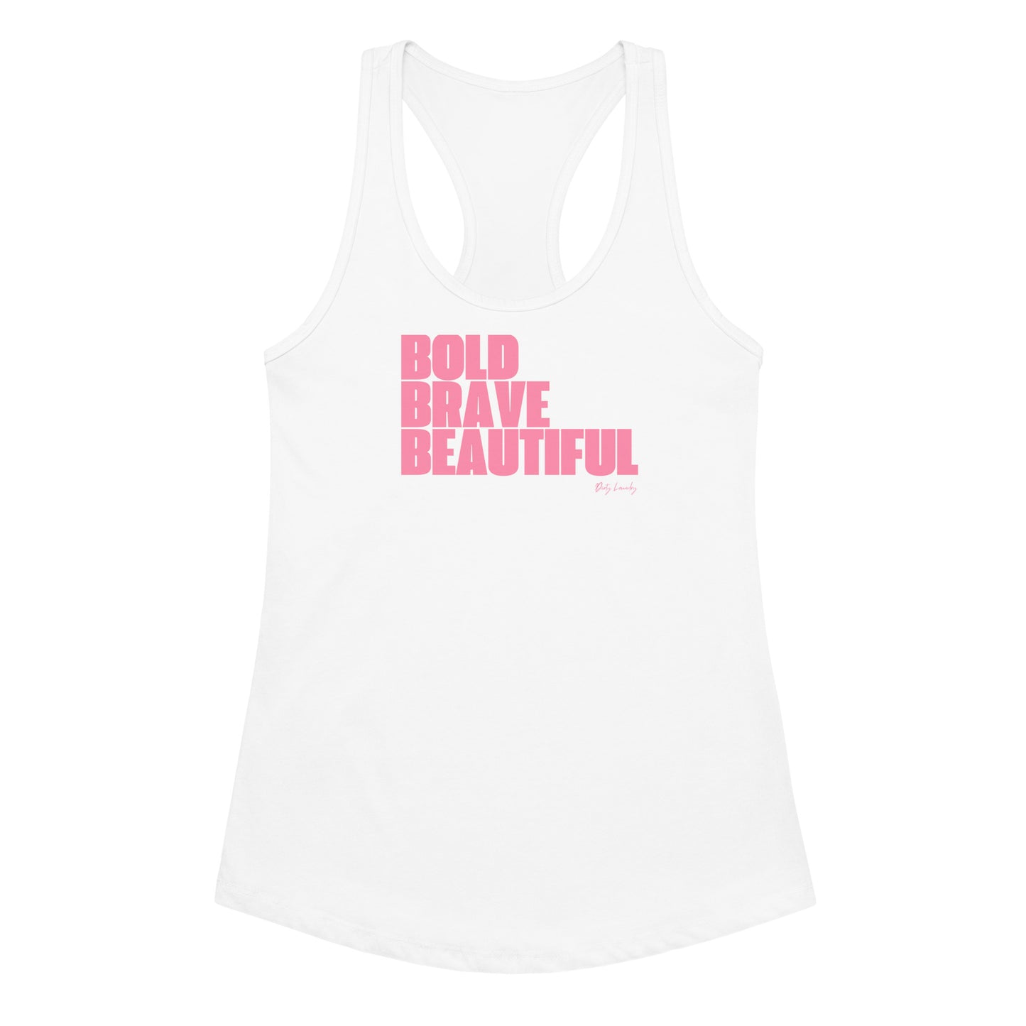 Bold. Brave. Beautiful. Women’s fitted racerback tank top