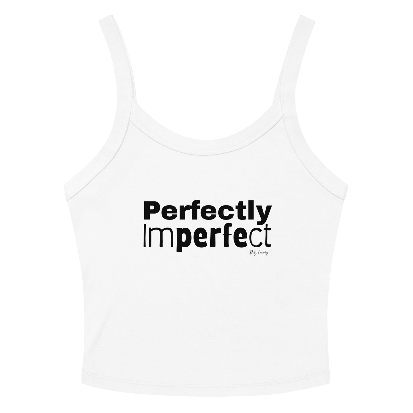 Perfectly Imperfect — since birth. Women’s micro-rib tank top Solid White Blend