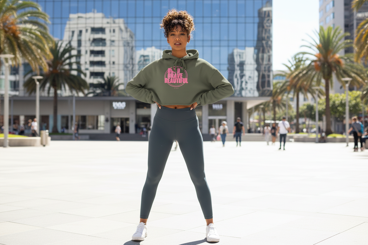 Bold. Brave. Beautiful. Crop Hoodie