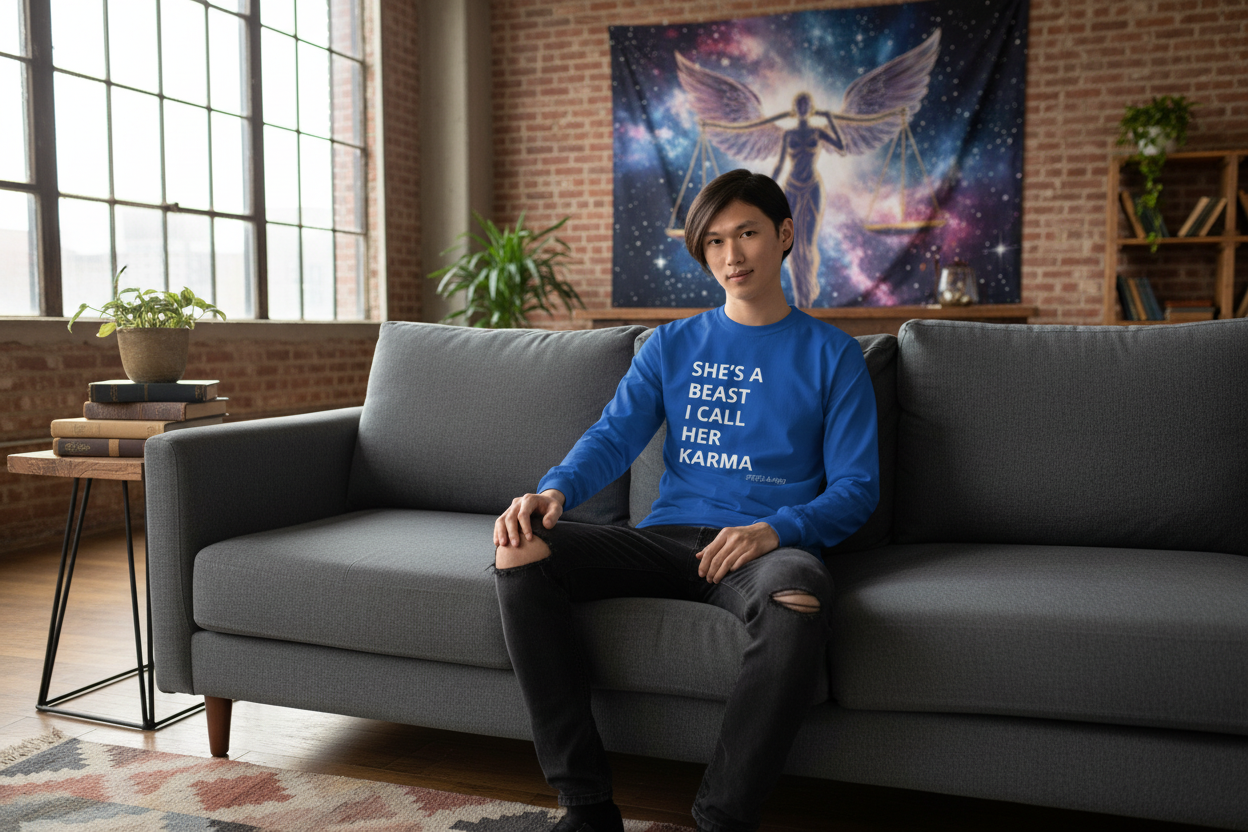 Karma - She’s soft AF & Hits Harder. Men’s Long Sleeve Shirt