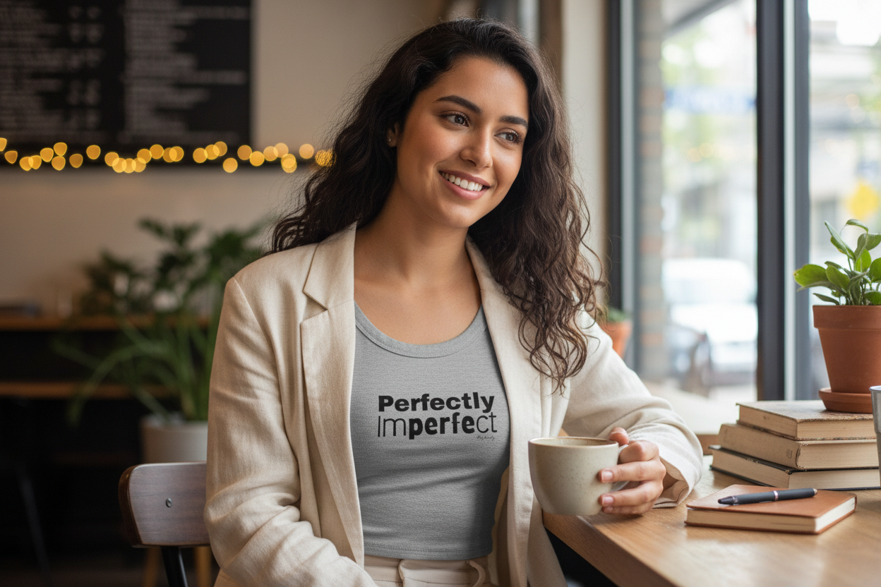 Perfectly Imperfect — since birth. Women’s micro-rib tank top