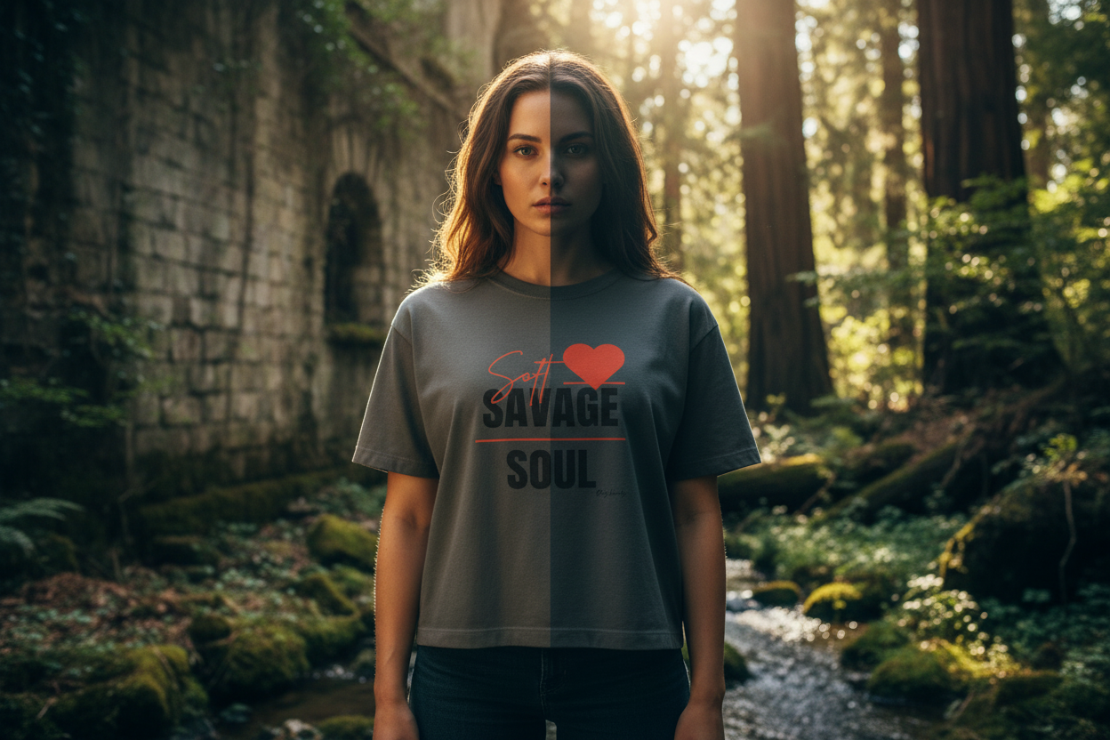 Soft Heart. Savage Soul | Women’s heavyweight boxy tee