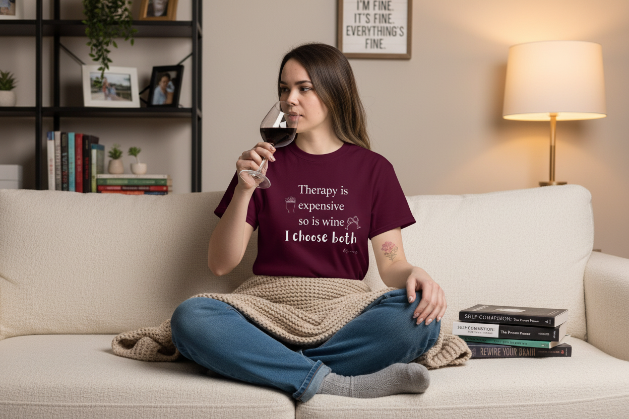 Therapy Is Expensive, So Is Wine, I Choose Both -Unisex Tee
